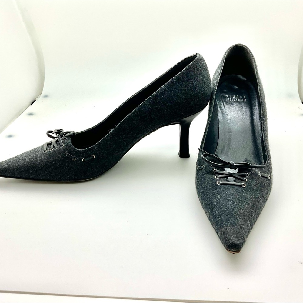 Stuart Weitzman Charcoal Gray Heels